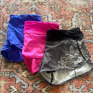 Lululemon speed shorts, lot of 3, size 6